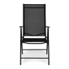 Krzesło ogrodowe składane stalowe z regulacją oparcia czarne MultiGarden