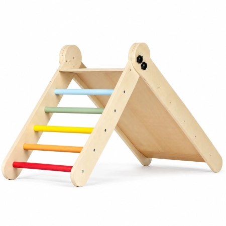 Drewniany plac zabaw dla dzieci zestaw wspinaczkowy Montessori drabinka z rampą HENRY ECOTOYS