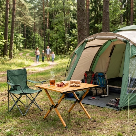 Stolik turystyczny składany 60x60 cm kempingowy z torbą MultiGarden