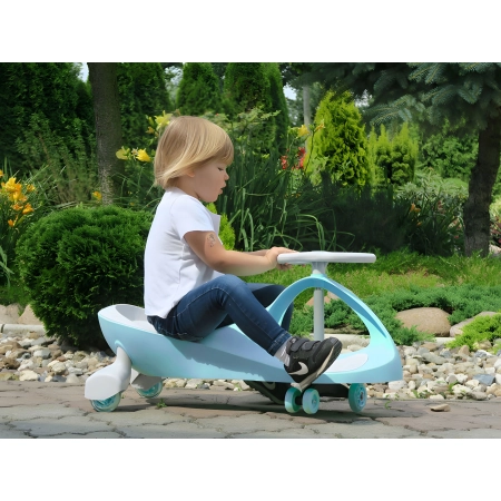 Jeździk grawitacyjny pojazd dla dzieci koła LED niebieski ECOTOYS