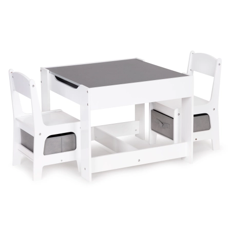 Meble dla dzieci zestaw drewniany stół + 2 krzesła ECOTOYS