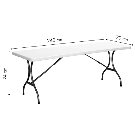 Stół cateringowy bankietowy ogrodowy składany 240x70 cm MultiGarden