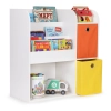 Regał drewniany dla dzieci szafka dziecięca przegrody organizer ECOTOYS