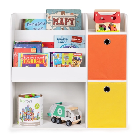 Regał drewniany dla dzieci szafka dziecięca przegrody organizer ECOTOYS