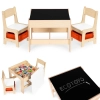 Zestaw mebli dla dzieci stolik + 2 krzesła tablica kredowa ECOTOYS