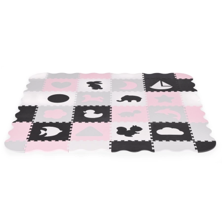 Mata piankowa z płotkiem puzzle suchy basen 36 elementów ECOTOYS