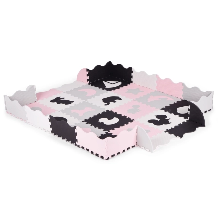 Mata piankowa z płotkiem puzzle suchy basen 36 elementów ECOTOYS