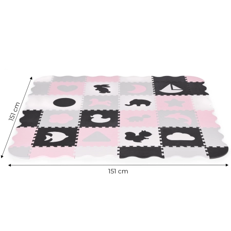 Mata piankowa z płotkiem puzzle suchy basen 36 elementów ECOTOYS