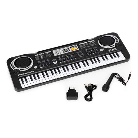 Keyboard pianino dla dzieci z mikrofonem + zasilacz