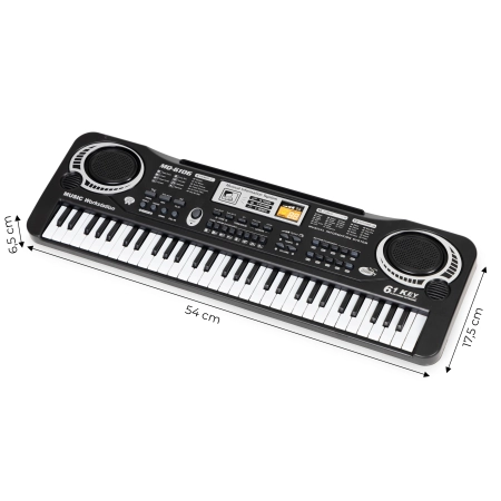 Keyboard pianino dla dzieci z mikrofonem + zasilacz