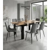 Stół rozkładany prostokątny 120-160x80 cm do kuchni jadalni dla 4-6 osób dąb craft