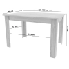 Stół rozkładany prostokątny 120-160x80 cm do kuchni jadalni dla 4-6 osób dąb craft