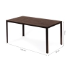 Stół ogrodowy 6-osobowy 156x78 cm polywood meble na taras brązowy MultiGarden