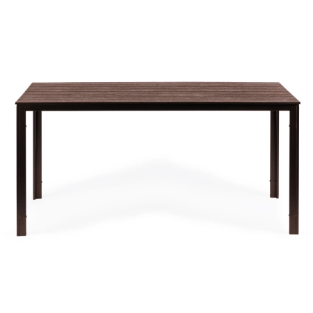 Stół ogrodowy 6-osobowy 156x78 cm polywood meble na taras brązowy MultiGarden