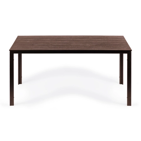 Stół ogrodowy 6-osobowy 156x78 cm polywood meble na taras brązowy MultiGarden