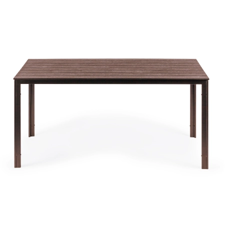 Stół ogrodowy 6-osobowy 156x78 cm polywood meble na taras brązowy MultiGarden