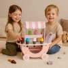 Drewniany wózek lodziarnia dla dzieci sklep 12 elementów ECOTOYS