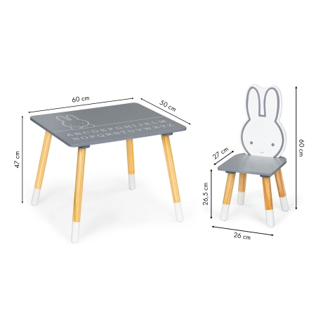 Stół stolik + 2 krzesła meble dla dzieci zestaw ECOTOYS