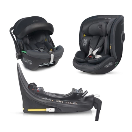 EasyGo Buz Pro + Body zestaw fotelików 2w1 Granito z bazą Isofix