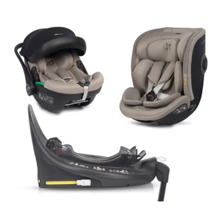 EasyGo Buz Pro + Body zestaw fotelików 2w1 Taupe z bazą Isofix