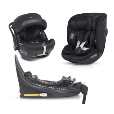 EasyGo Buz Pro + Body zestaw fotelików 2w1 Black Ink z bazą Isofix