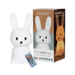 Silikonowa lampka nocna dla dzieci Królik 20 cm mały GIOrabbit maxi GIO-136