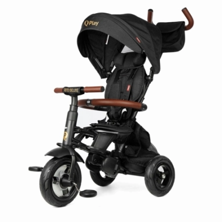 Milly Mally Rito Deluxe Rubber Black Rowerek Trzykołowy obrotowy czarny