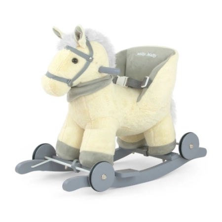 Milly Mally Polly Beige Grey 2w1 konik na biegunach i jeździk
