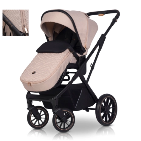 Cavoe Axo Shine Flamingo spacerówka do 22 kg Wyjątkowa tapicerka