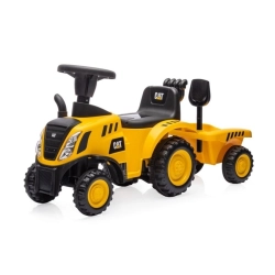 Jeździk traktor z przyczepką CAT Yellow