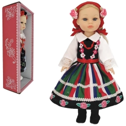 Lalka w stroju ludowym łowiczanka 38cm