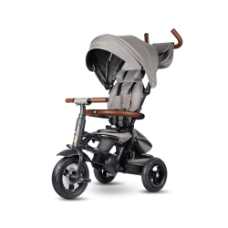 Qplay Rowerek Trójkołowy Rito Deluxe Rubber Grey