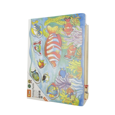 Viga 58423 Drewniane Magnetyczne puzzle - łowimy rybki