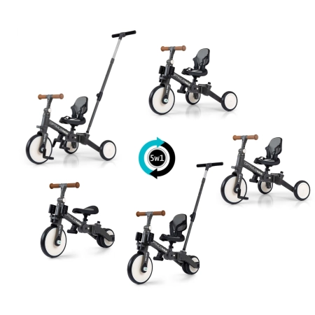 Milly Mally Rowerek 5w1 Optimus Max Dark Grey