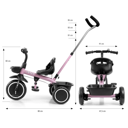 Milly Mally Rowerek Trójkołowy Axel New Pink