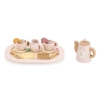 Viga 44267 PolarB Drewniany zestaw do kawy i herbaty - pink