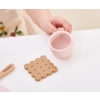 Viga 44267 PolarB Drewniany zestaw do kawy i herbaty - pink