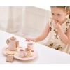 Viga 44267 PolarB Drewniany zestaw do kawy i herbaty - pink