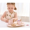 Viga 44267 PolarB Drewniany zestaw do kawy i herbaty - pink