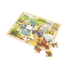 Viga 44585 Drewniane Puzzle na podkładce 48 elementów - poznajemy maszyny budowlane