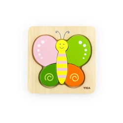 Viga 50170 Pierwsze drewniane puzzle maluszka - motyl