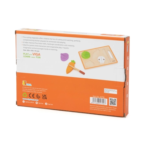 Viga 44790 Drewniana Zabawa w krojenie – kolorowe warzywa