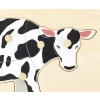 Viga 44608 Drewniane Puzzle na podkładce z uchwytami - Krowa