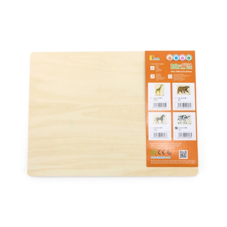 Viga 44608 Drewniane Puzzle na podkładce z uchwytami - Krowa