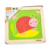 Viga 50140 Drewniane Puzzle na podkładce - biedronka