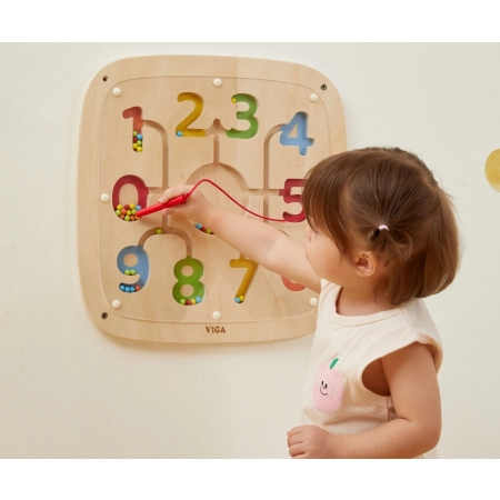 Viga 44811FSC Drewniana Tablica edukacyjna - magnetyczna zabawa z liczbami