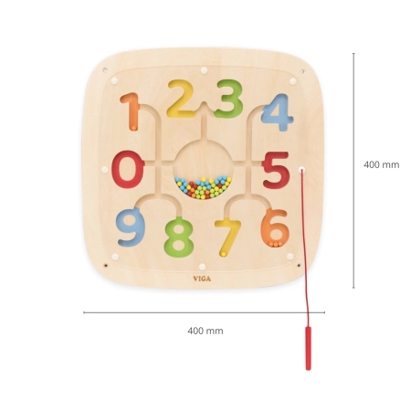 Viga 44811FSC Drewniana Tablica edukacyjna - magnetyczna zabawa z liczbami
