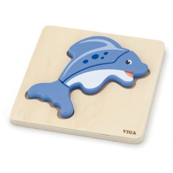 Viga Drewniane pierwsze puzzle Rybka