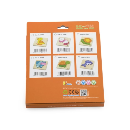 Viga Drewniane pierwsze puzzle Rybka