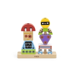 Viga 44652 Drewniane Klocki do ukladania - Roboty